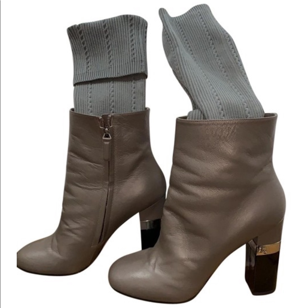 Chanel booties with attached sock 10.5
